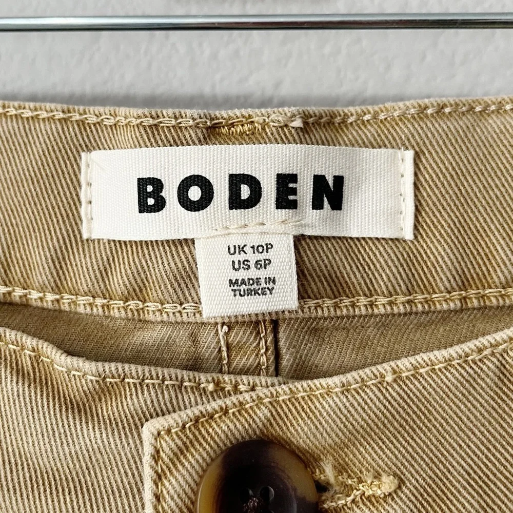 Boden NWT Khaki Wide Leg Pants Size US 6 Petite Highrise Business Casual Work - Picture 8 of 10